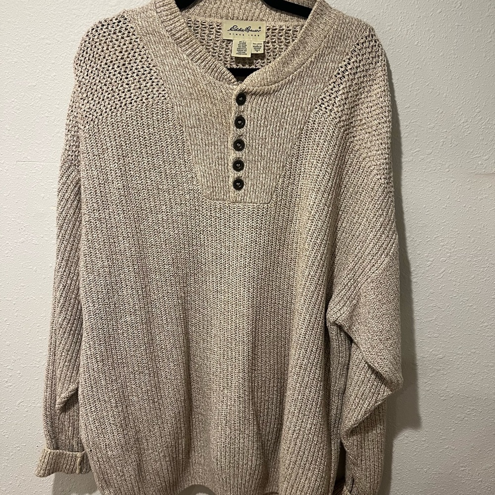 Vintage Eddie Bauer men sweater 100% cotton tall large